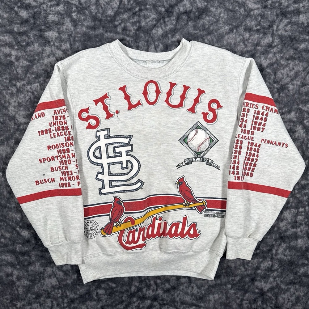 Vintage St. Louis Cardinals Cooperstown Collection Sweatshirt Mens L Gray 90s
